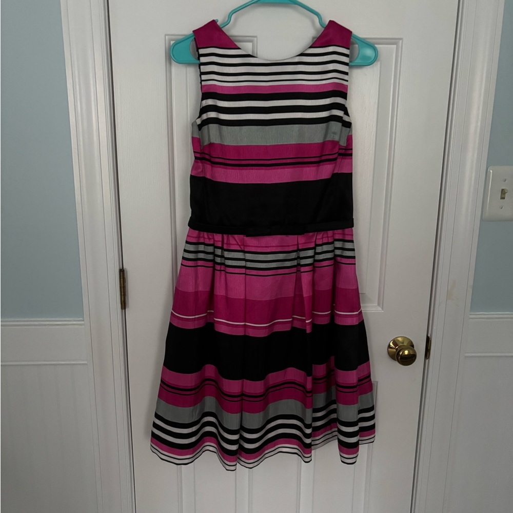 Striped Pink and Black womens Dress